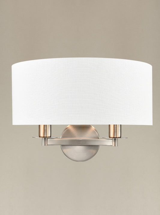Windsor 2lt Wall Light satin nickel