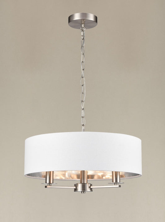 Windsor 3lt Pendant satin nickel