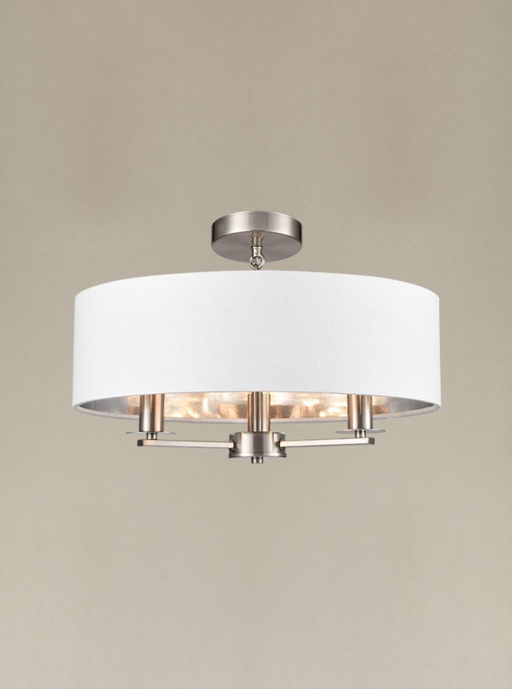 Windsor 3lt Pendant satin nickel