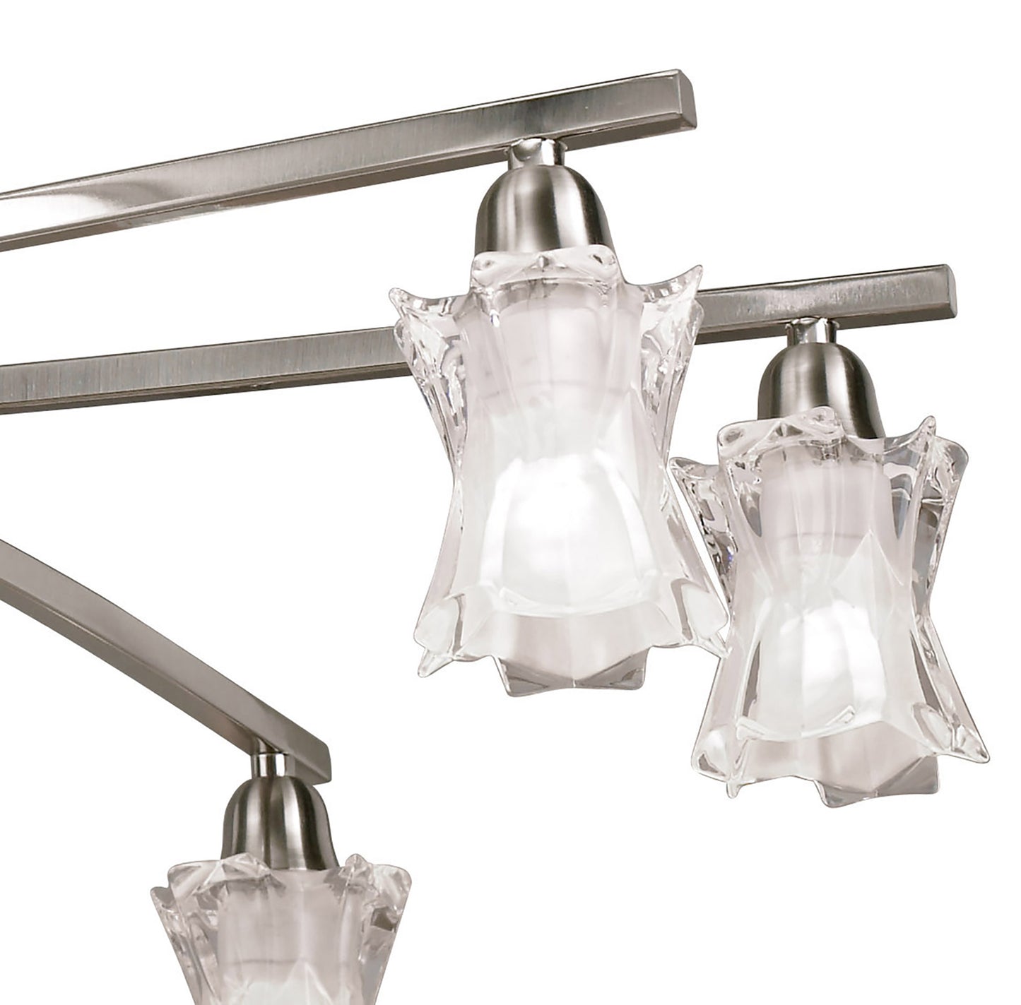 Alaska GU10 Pendant Convertible To Semi Flush 8 Light L1/SGU10, Satin Nickel , CFL Lamps INCLUDED by Mantra