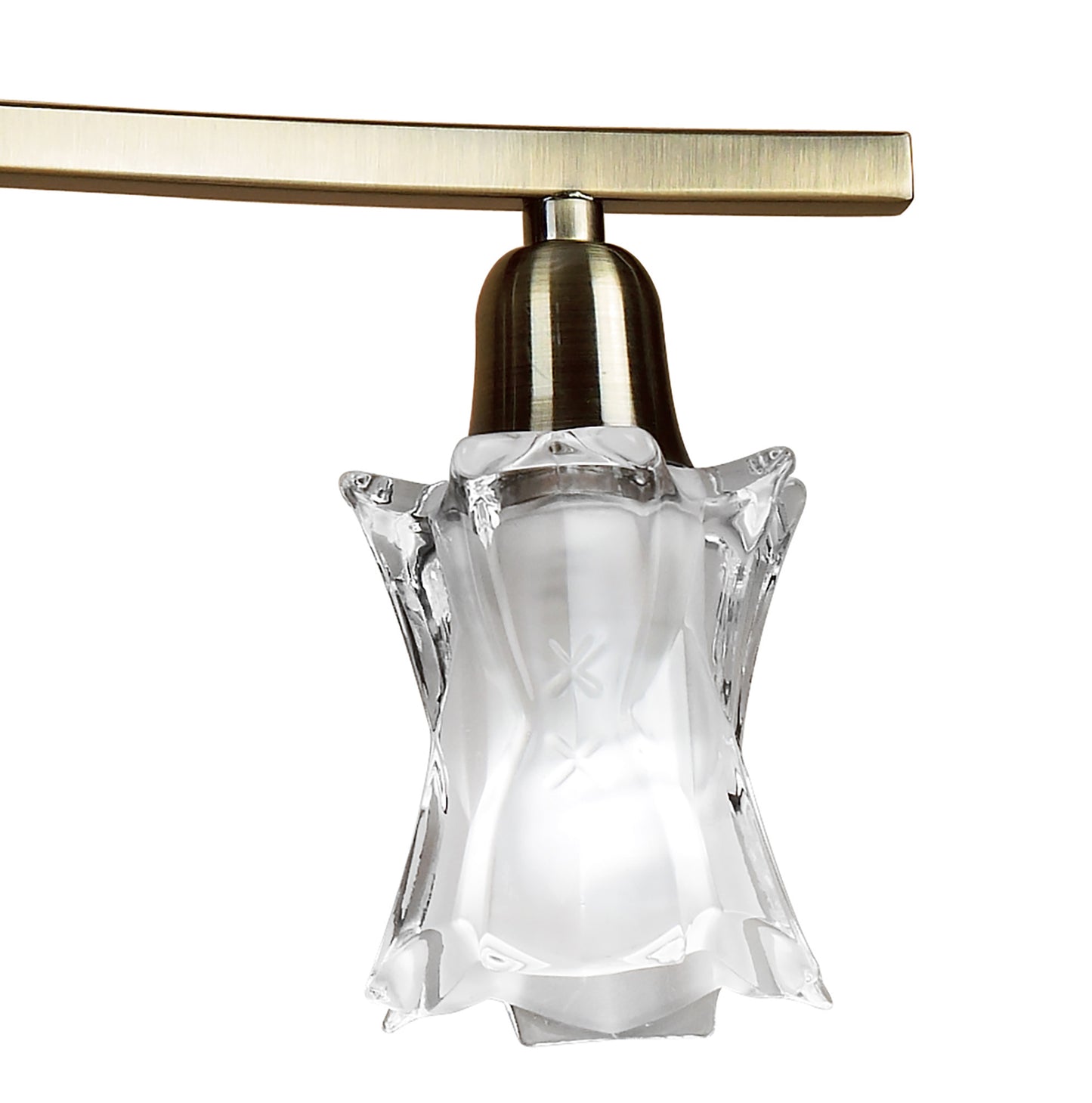 Alaska GU10 Telescopic 4 Light L1, SGU10 Bar, Antique Brass, CFL Lamps INCLUDED by Mantra