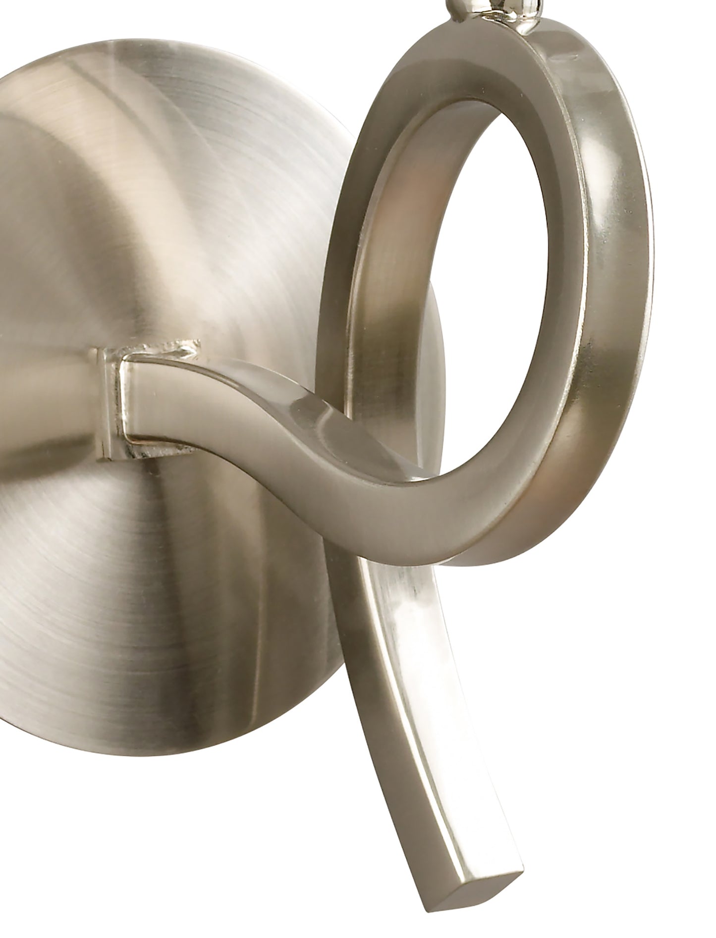 Alaska GU10 Wall Lamp Switched 1 Light L1/SGU10, Satin Nickel, CFL Lamps INCLUDED by Mantra