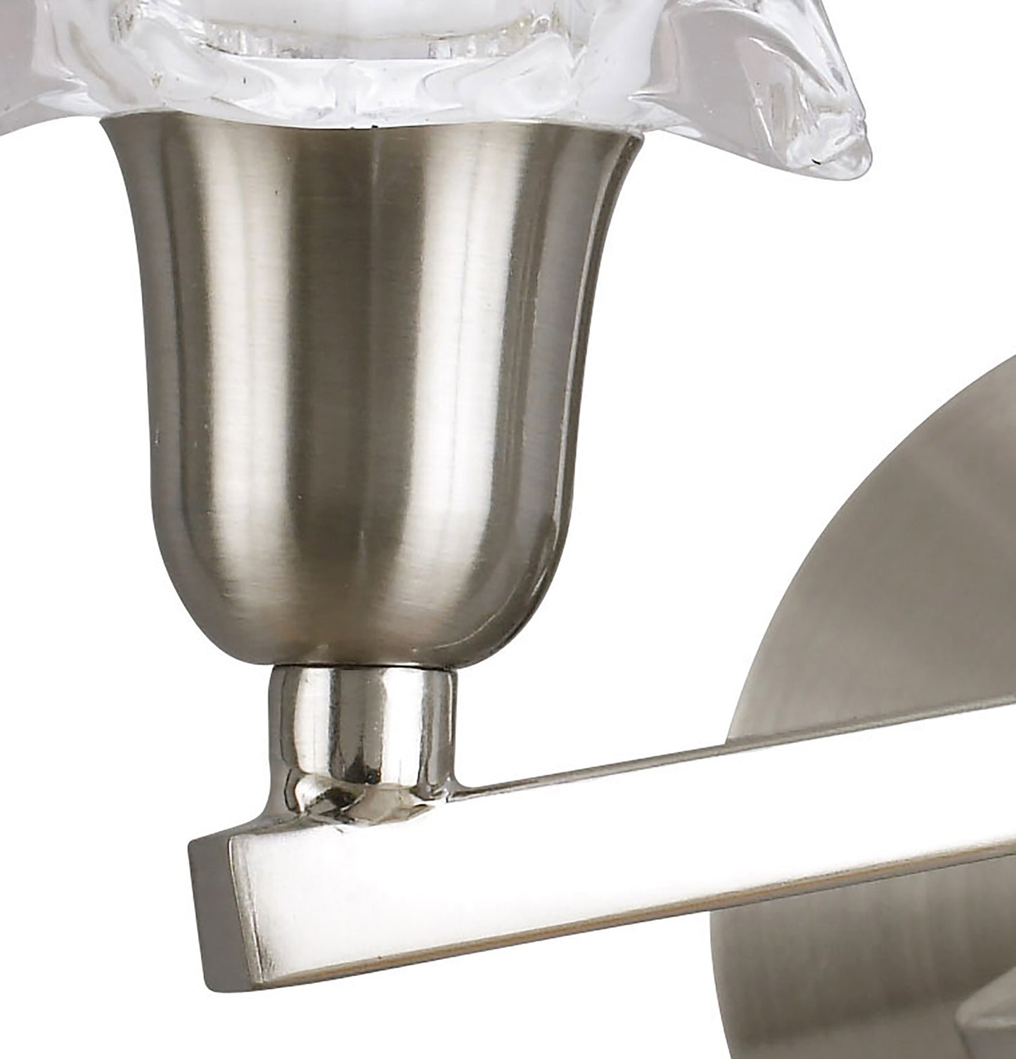 Alaska GU10 Wall Lamp Switched 2 Light L1/SGU10, Satin Nickel, CFL Lamps INCLUDED by Mantra