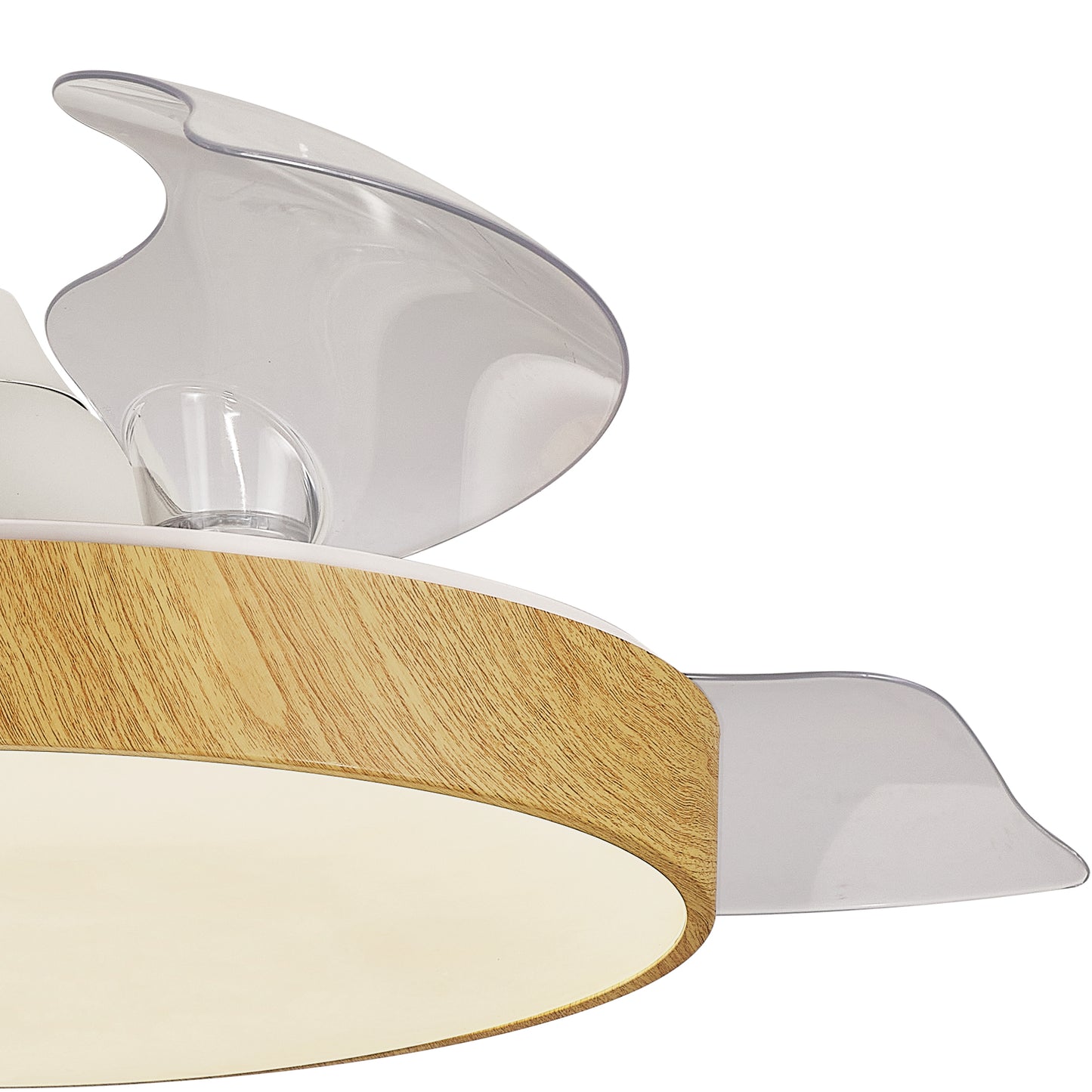 Alaska 60W LED Dimmable Ceiling Light With Built-In 30W DC Fan, 2700-5000K Remote & APP Control, 3300lm, Wood, 5yrs Warranty by Mantra