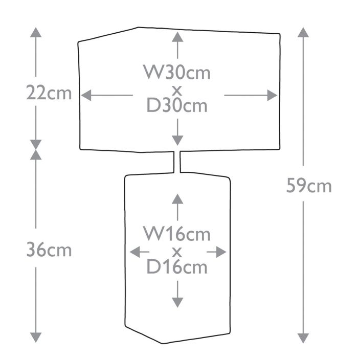 Alba 1 Light Table Lamp - Cream with Light Grey Shade