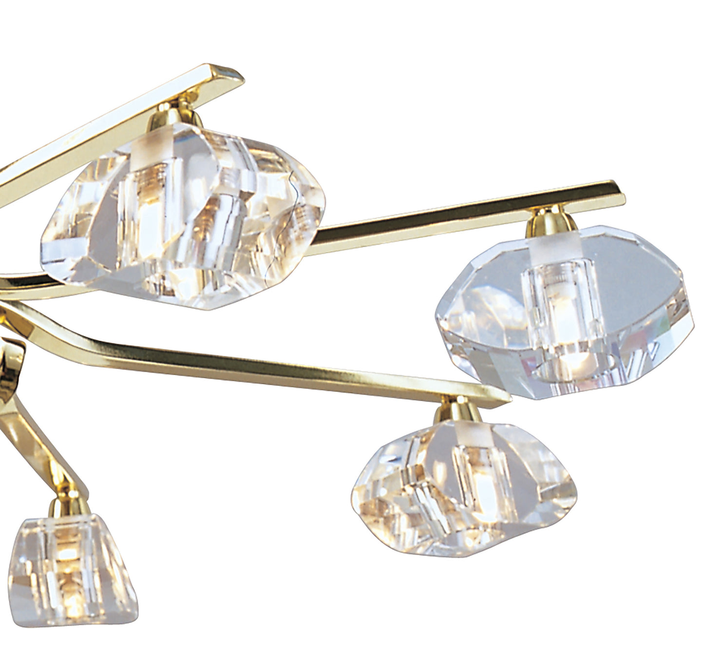 Alfa Pendant 8 Light G9, Polished Brass by Mantra