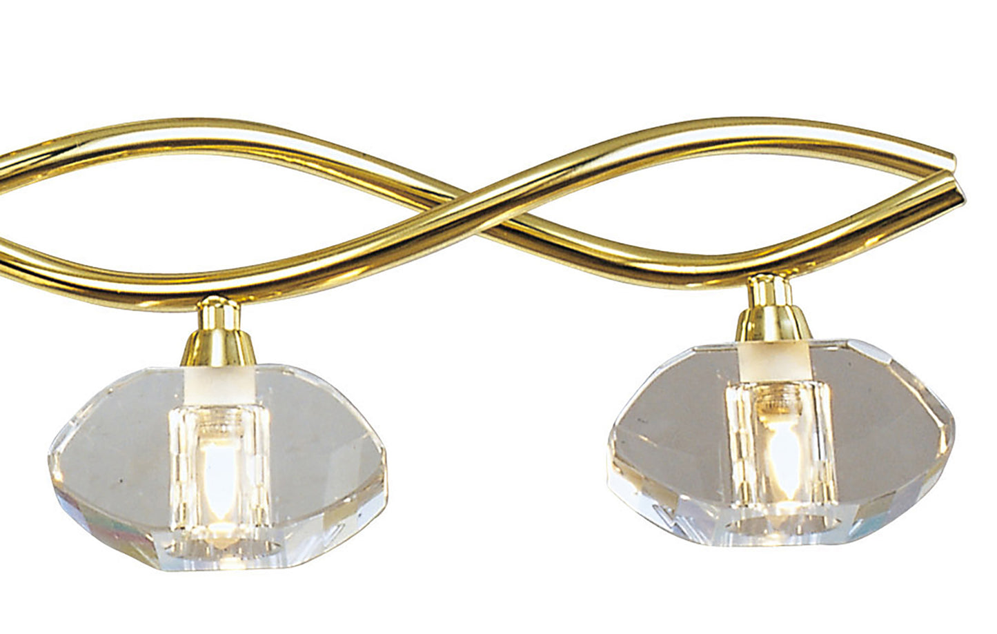 Alfa Linear Pendant 5 Light G9, Polished Brass by Mantra