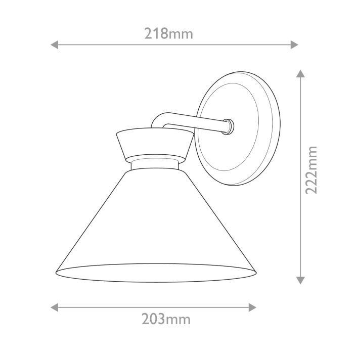 Halston 1 lt Wall Light - Brushed Gold