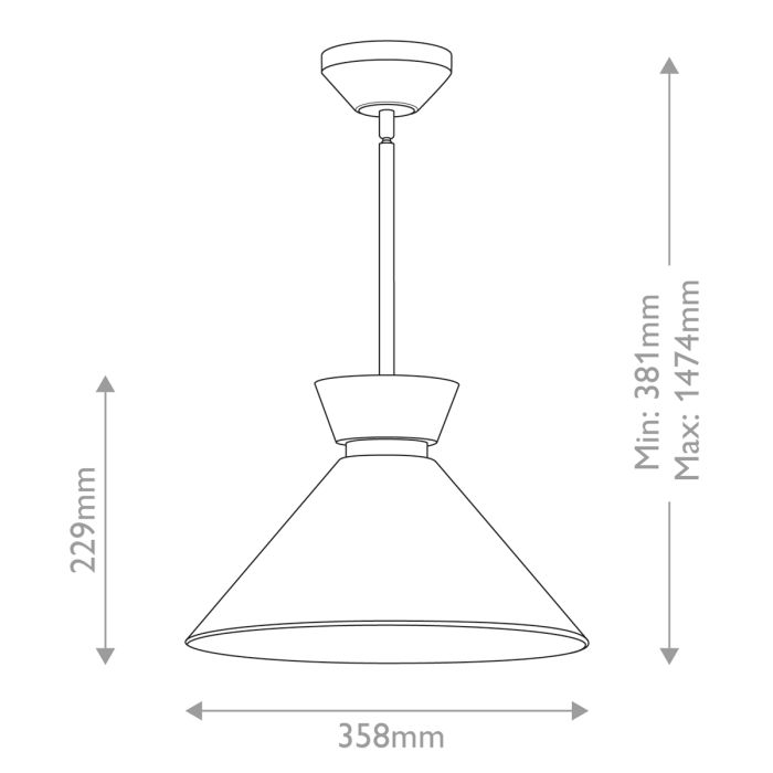 Halston 1 lt Pendant - Brushed Gold