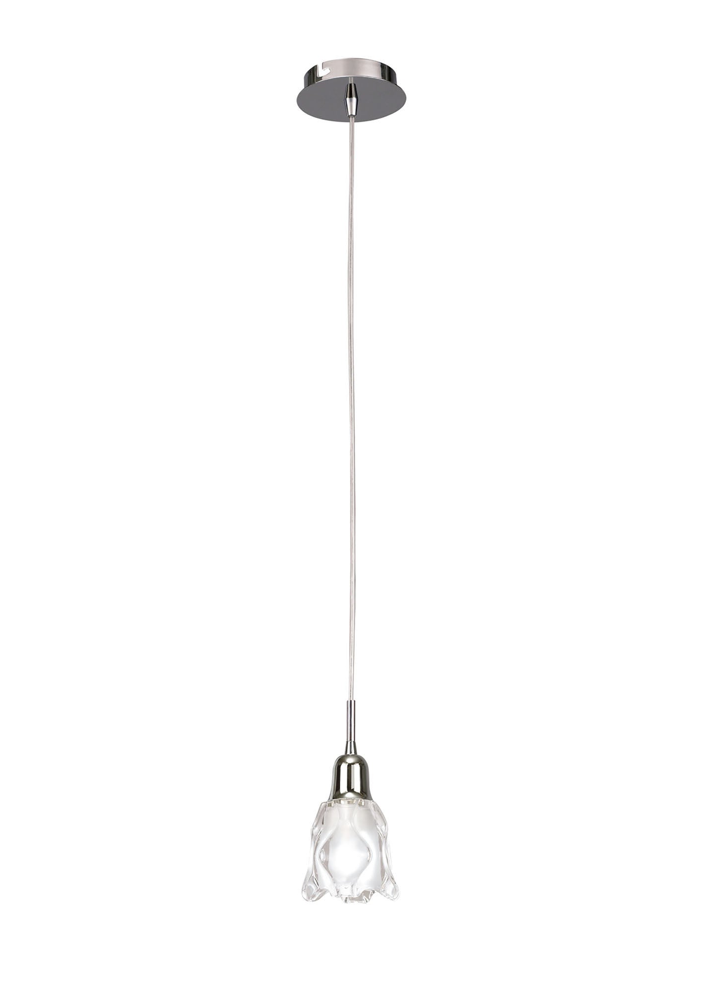 Amel Pendant 1 Light L1/SGU10, Polished Chrome, CFL Lamps INCLUDED by Mantra