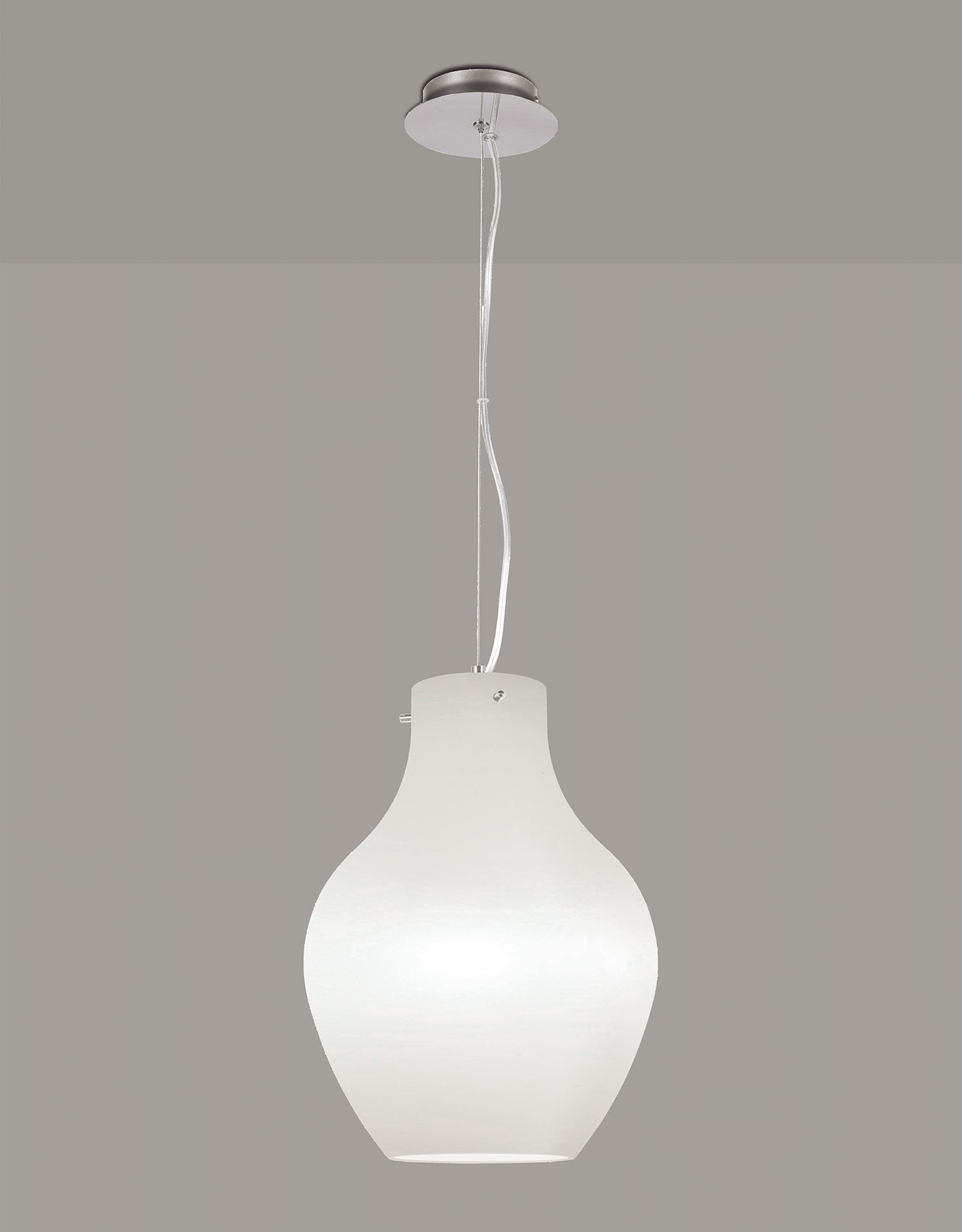 Anfora Pendant 28cm Round, 1 x E27 (Max 60W), White by Mantra