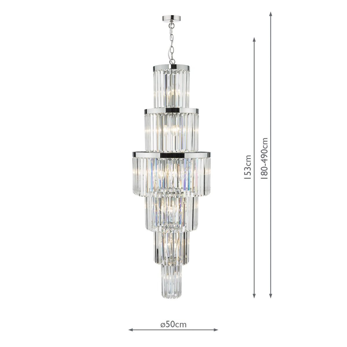 Angel 28 Light Chandelier Crystal Polished Chrome