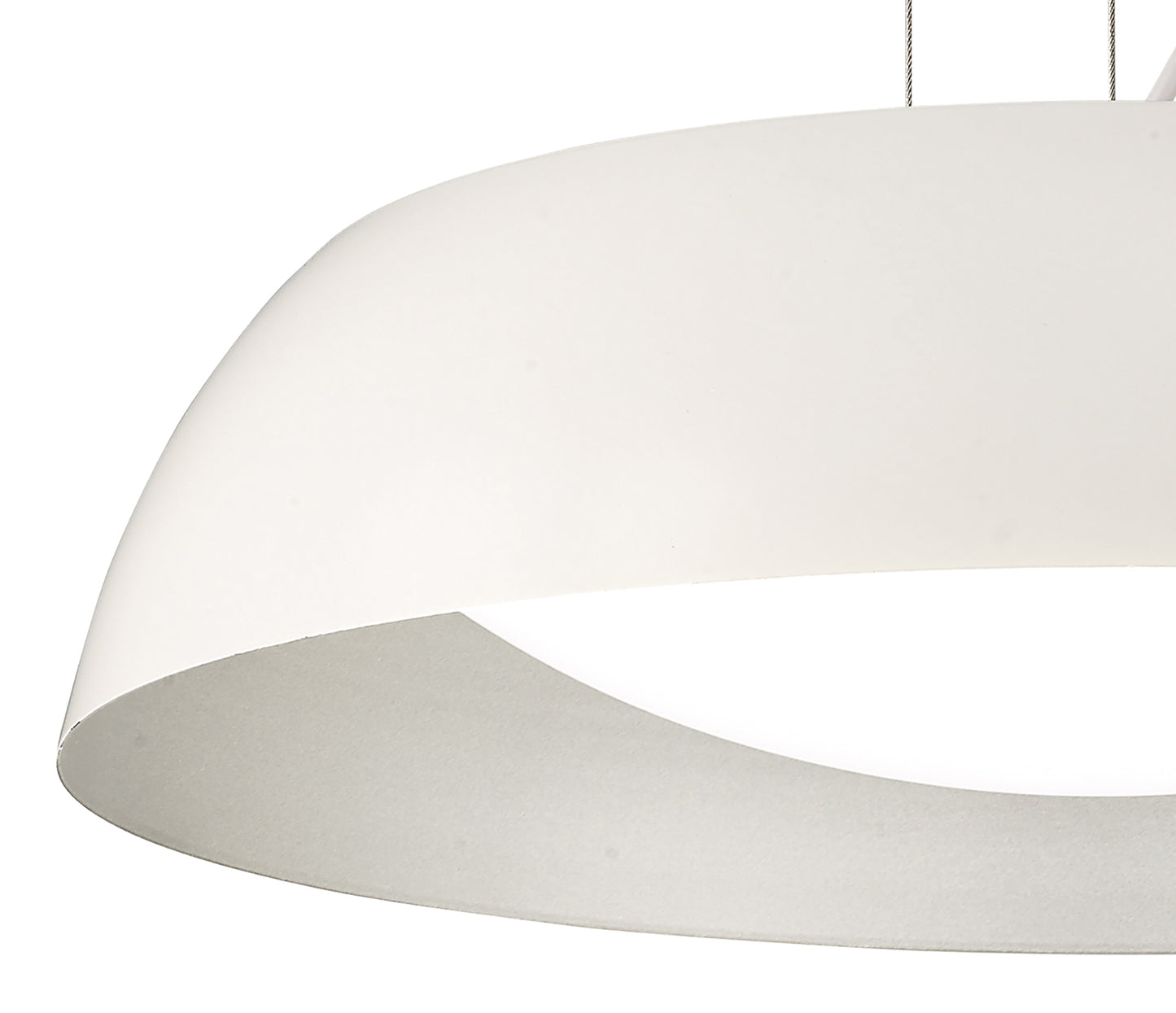 Argenta Pendant Small 18W LED 3000K, 1800lm, Matt White/Silver/White Acrylic, 3yrs Warranty by Mantra