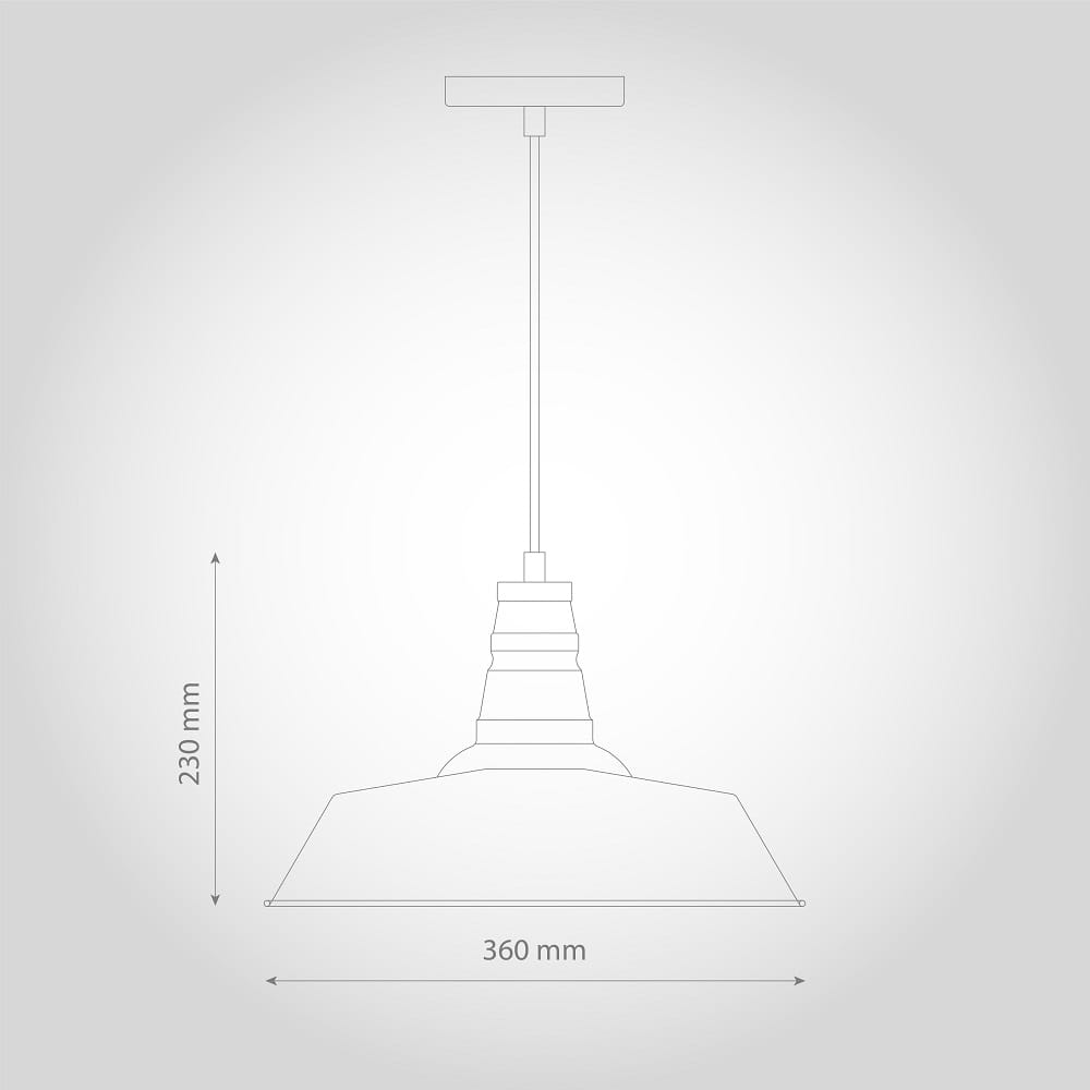 Argyll Industrial Pendant Light in Matt Black