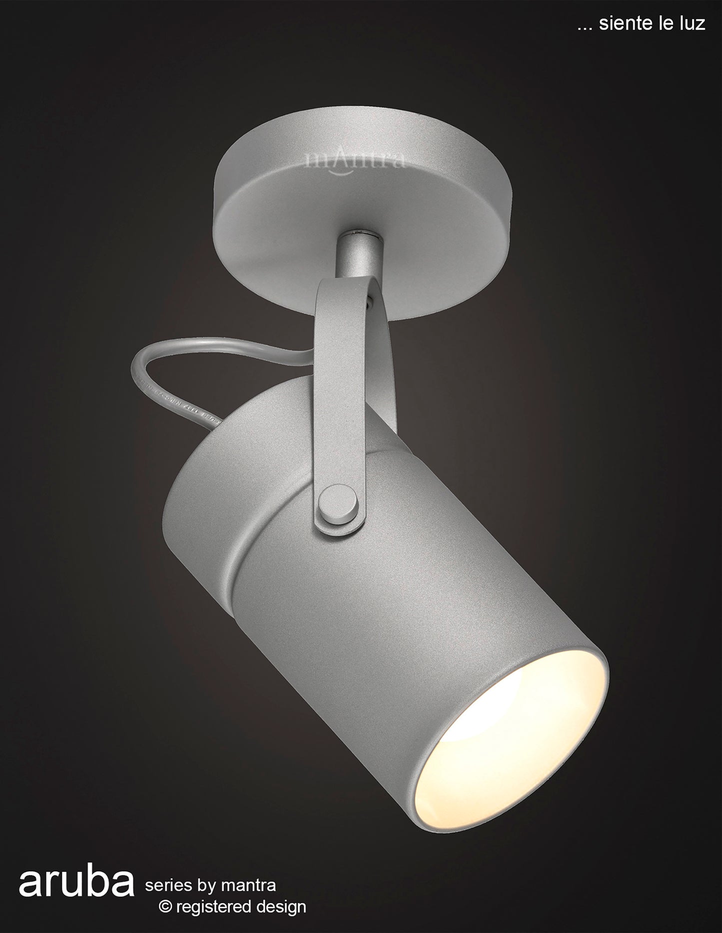 Aruba Track Spot Light, 1 x E27 Max 40W (Not Incl) Black by Mantra