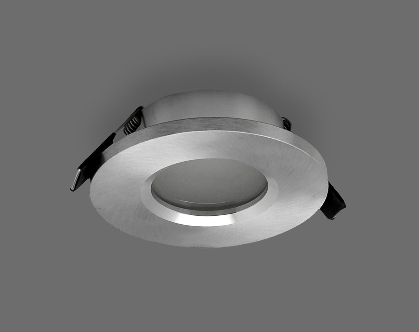 Atlantis Recessed Downlight 8.3cm Round, GU10 (Max 50W), Brushed Aluminium, Cutout 58mm, Cut Out: 58mm, Lampholder Included by Mantra