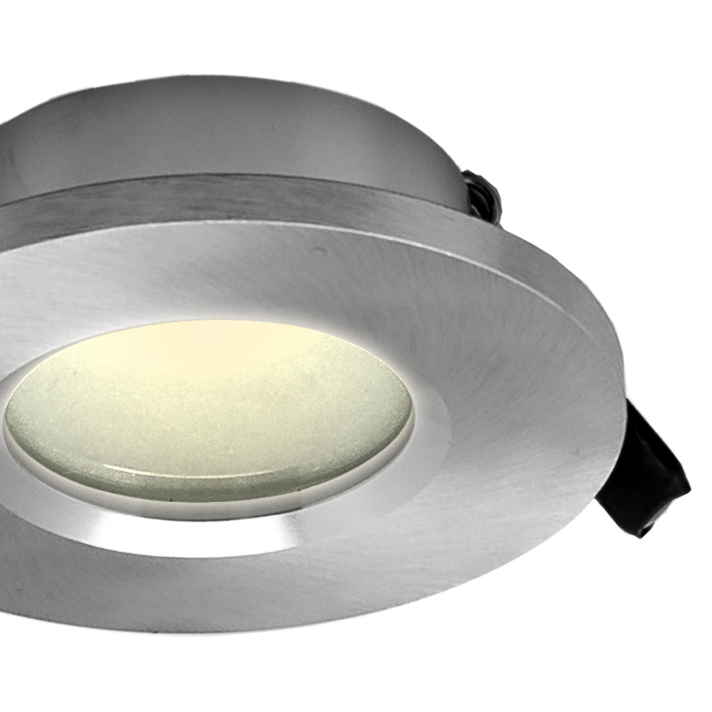 Atlantis Recessed Downlight 8.3cm Round, GU10 (Max 50W), Brushed Aluminium, Cutout 58mm, Cut Out: 58mm, Lampholder Included by Mantra