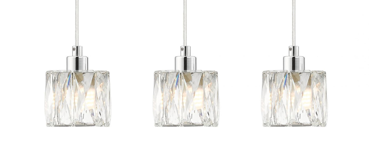 Aurora 3 Light Extra Small Crystal Pendant Bar