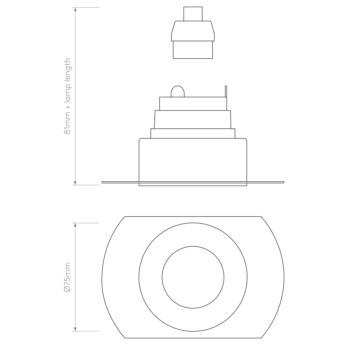 Trimless Slimline Round Fixed Fire-Rated IP65