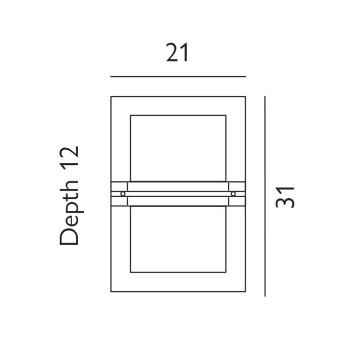 Basel 1 Light Wall Lantern - Stainless Steel With Frosted Glass
