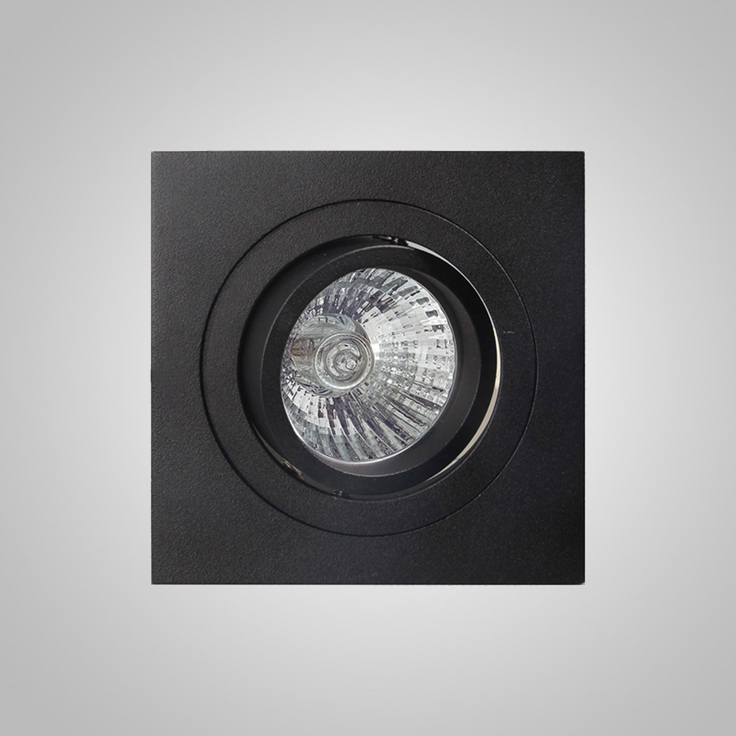 Basico GU10 Swivel Downlight 9.2cm Square, 1 x GU10 Max 50W, Sand Black, Cut Out: 80mm, Lampholder Included by Mantra