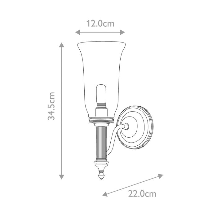 Carroll 1 Light - Polished Chrome