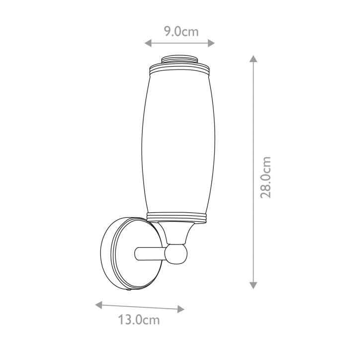 Eliot 1 Light Wall Light - Polished Chrome