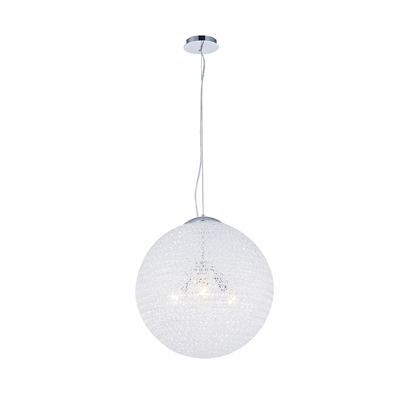 Bola Pendant 50cm Round 3 x E27, Chrome by Mantra