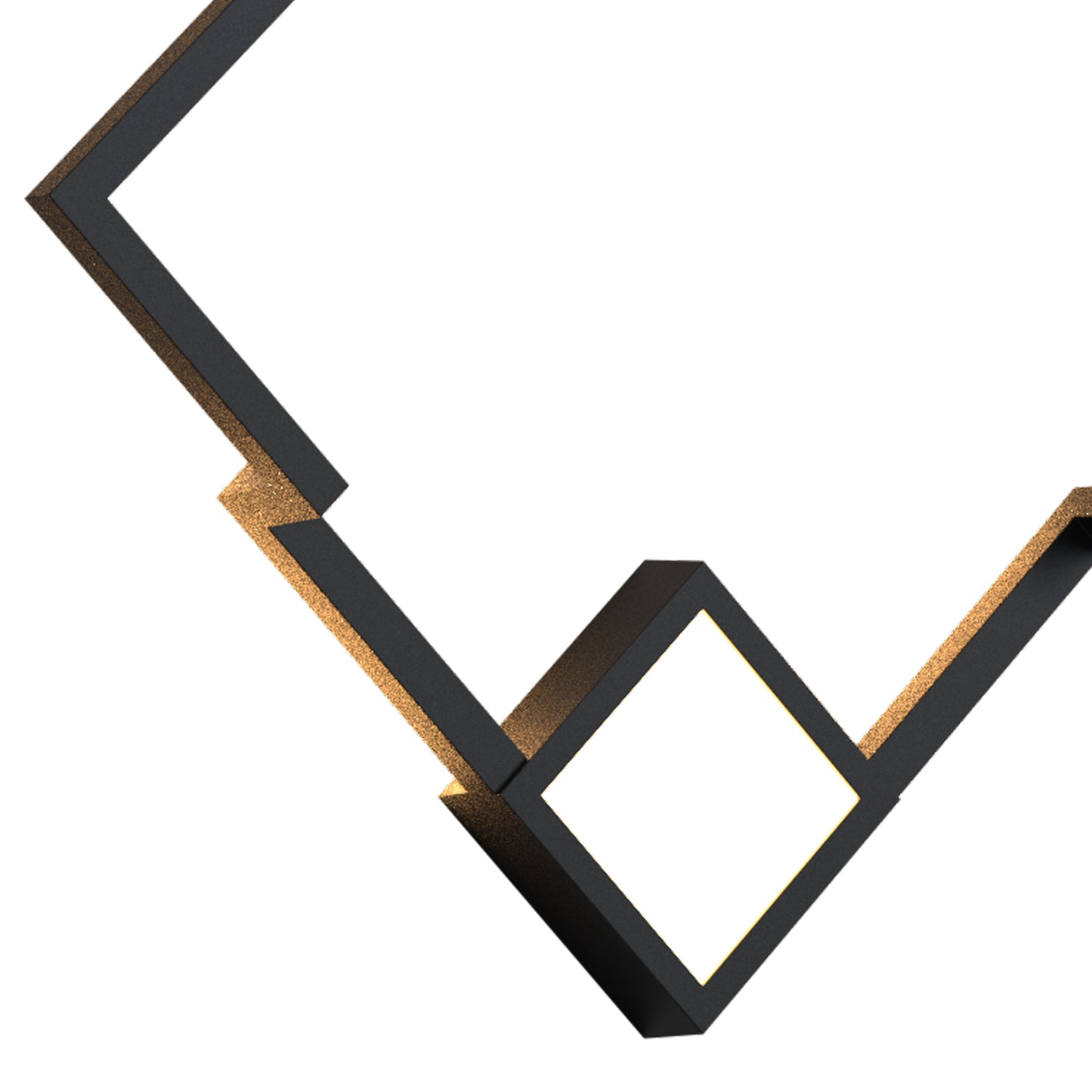 Boutique Square Wall Lamp, Dimmable, 25W LED, 3000K, 1370lm, Black, 3yrs Warranty by Mantra