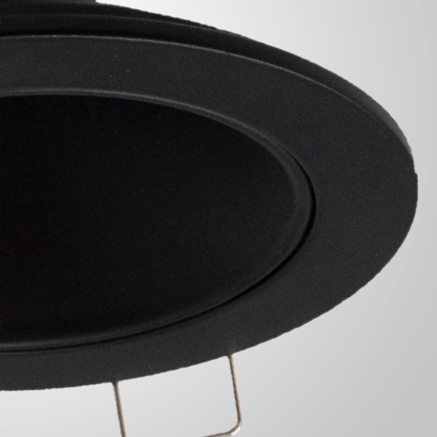Brandon Recessed Downlight Round, 1 x GU10 (Max 12W), Matt Black, Cut Out: 98mm, Lampholder Included by Mantra