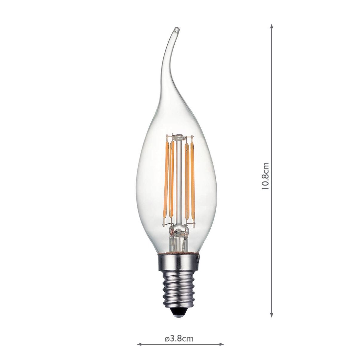 (Pack of 5) LED Candle Light Bulb (Lamp) SES/E14 4W 400LM