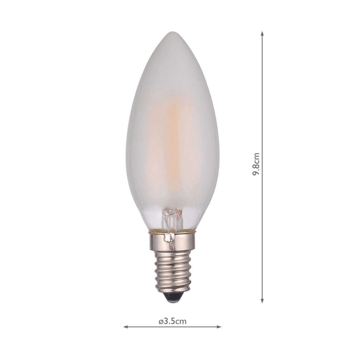 (Pack of 5) LED Candle Light Bulb (Lamp) SES/E14 4W 450LM