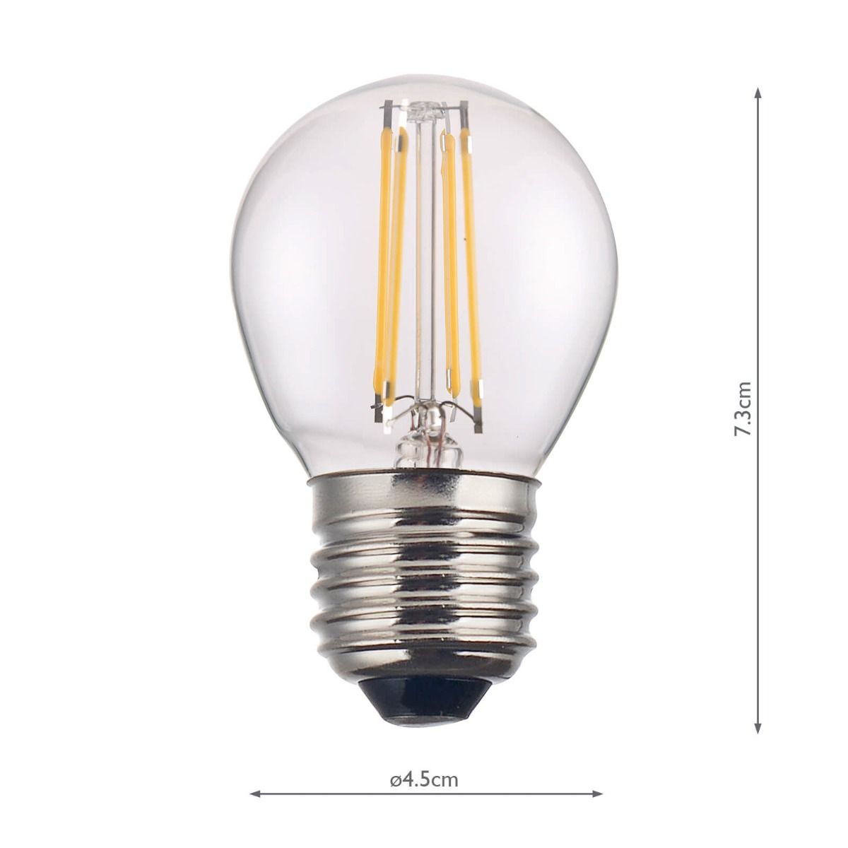 (Pack of 5) LED Golf Ball Light Bulb (Lamp) ES/E27 4W 400LM