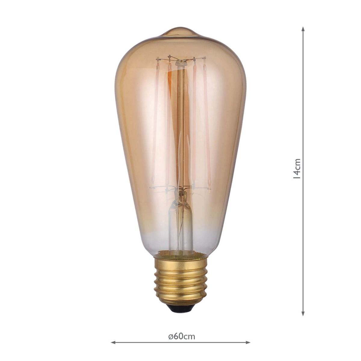 (Pack of 5) LED Rustika Light Bulb (Lamp) 4W 300LM