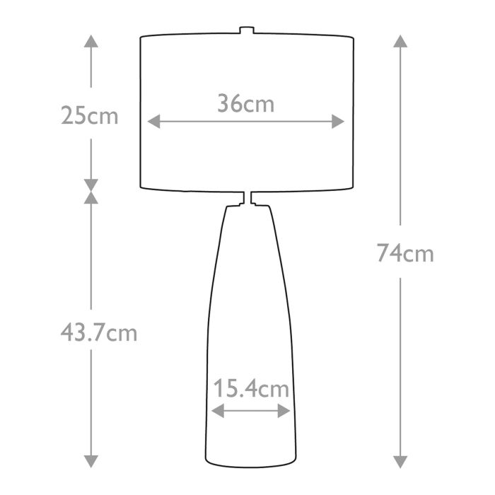 Burnt Oak 1 Light Table Lamp