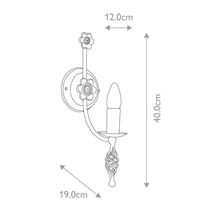 Belfry 1 Light Wall Light - Black