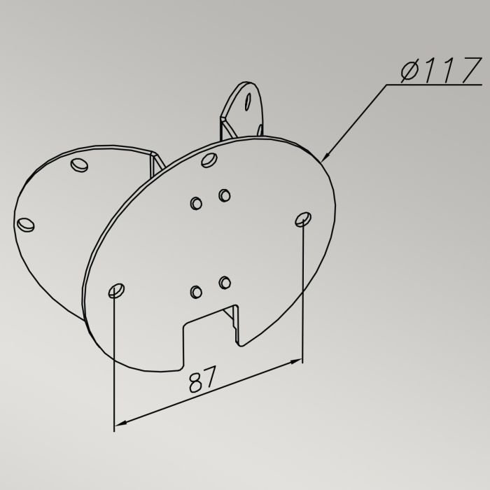 Corner Bracket 6 - Black
