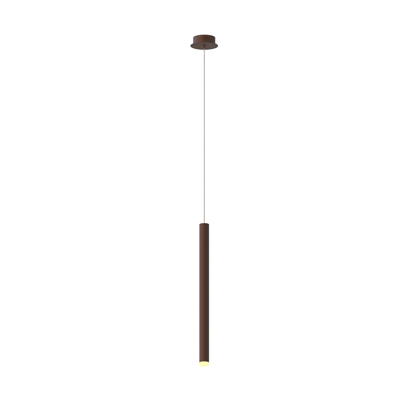 Cala 1 Light Pendant, 6W LED, 3000K, 420lm, Rust Brown, 3yrs Warranty by Mantra