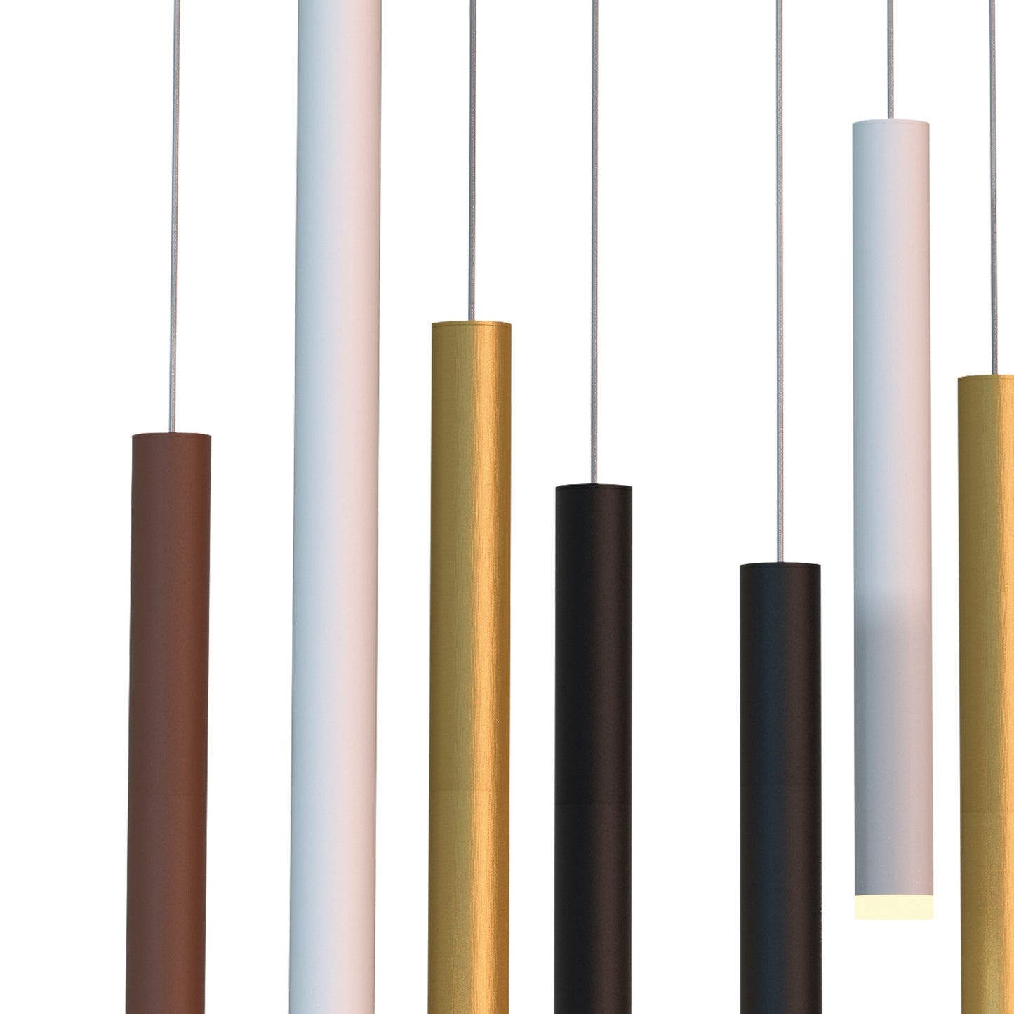 Cala Rectangle 8 Light Pendant, 48W LED, 3000K, 3360lm, Sand White/Sand Black/Gold/Rust Brown, 3yrs Warranty by Mantra