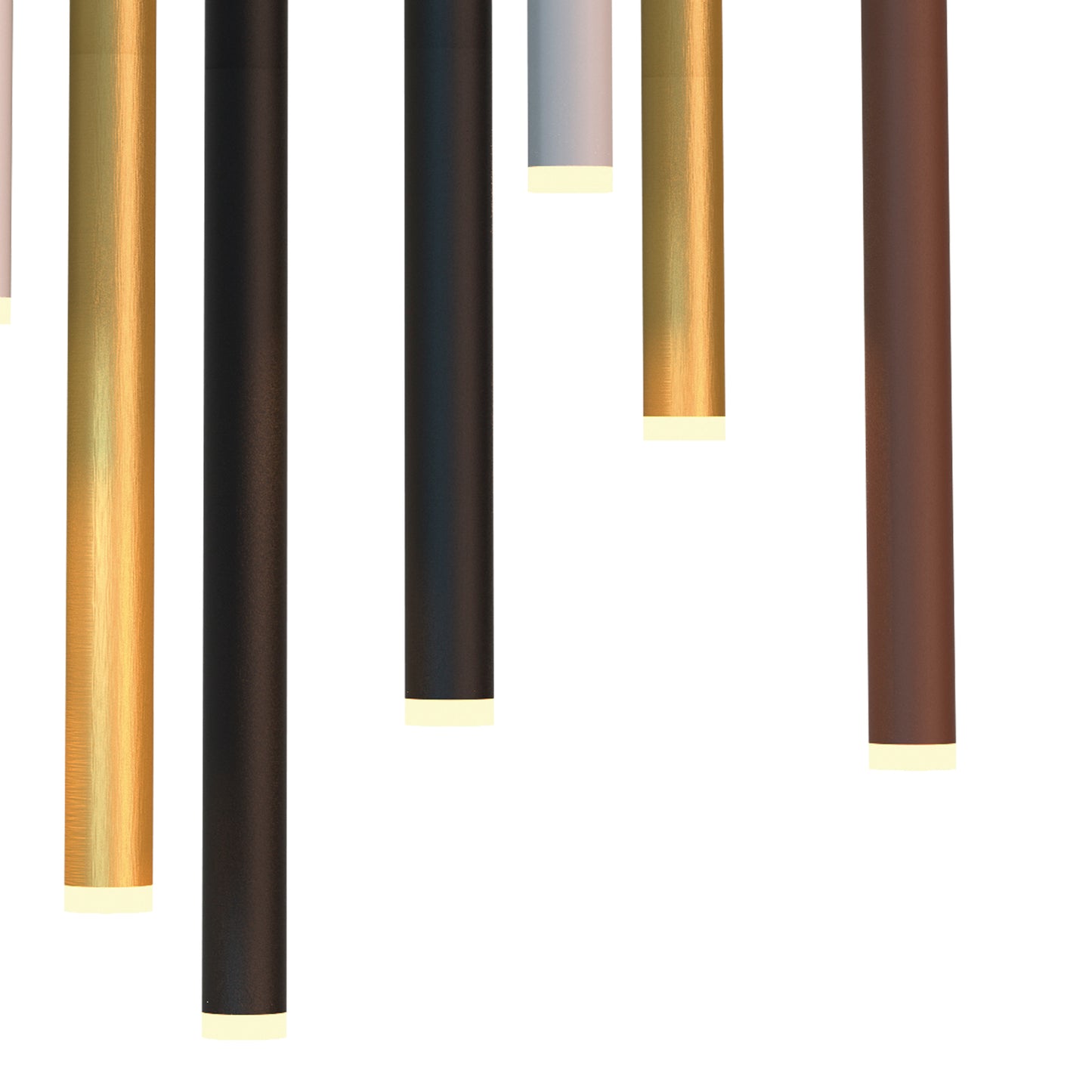 Cala Rectangle 8 Light Pendant, 48W LED, 3000K, 3360lm, Sand White/Sand Black/Gold/Rust Brown, 3yrs Warranty by Mantra