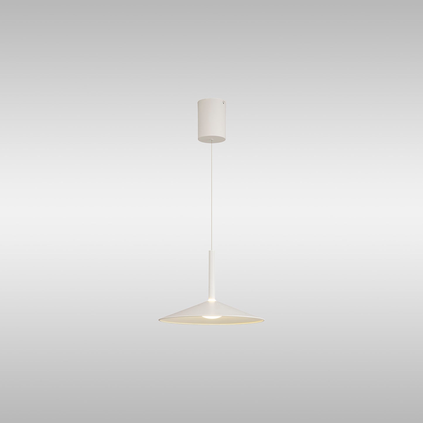 Calice 32cm Rise And Fall Pendant, 9W LED, 3000K, 800lm, White, 3yrs Warranty by Mantra