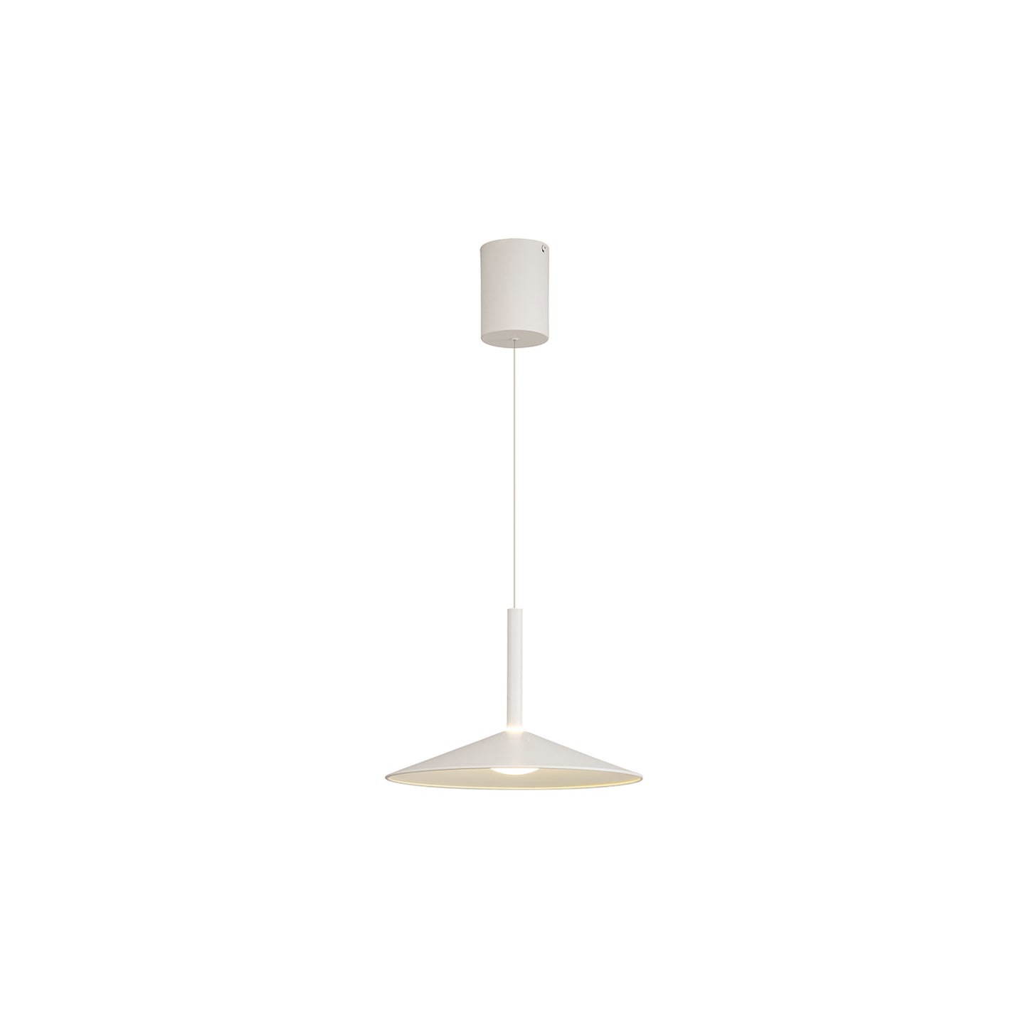 Calice 32cm Rise And Fall Pendant, 9W LED, 3000K, 800lm, White, 3yrs Warranty by Mantra
