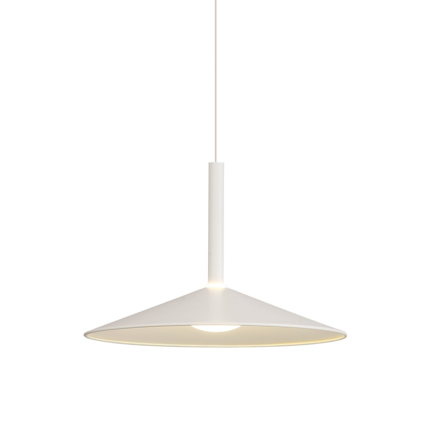 Calice 32cm Rise And Fall Pendant, 9W LED, 3000K, 800lm, White, 3yrs Warranty by Mantra
