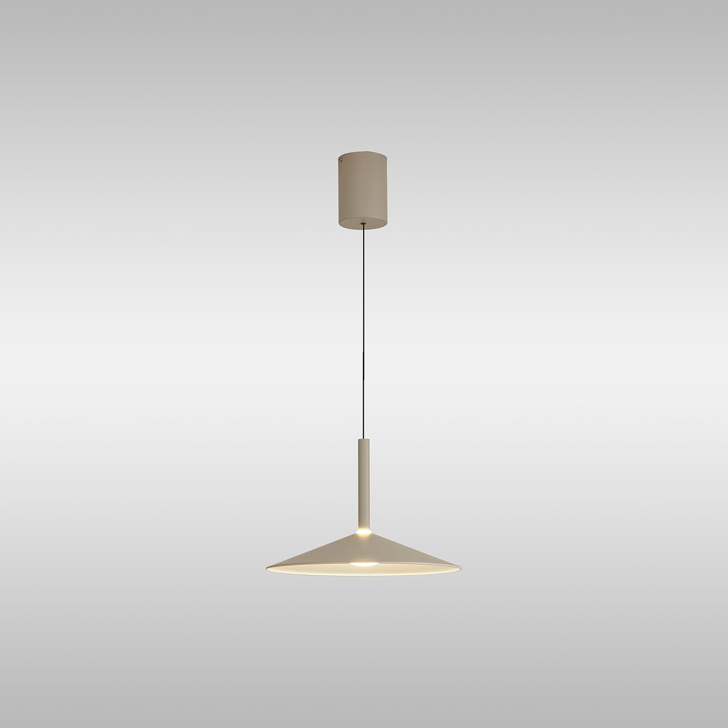Calice 32cm Rise And Fall Pendant, 9W LED, 3000K, 800lm, Grey/White, 3yrs Warranty by Mantra