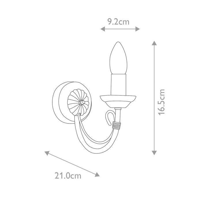 Chartwell 1 Light Wall Light - Black