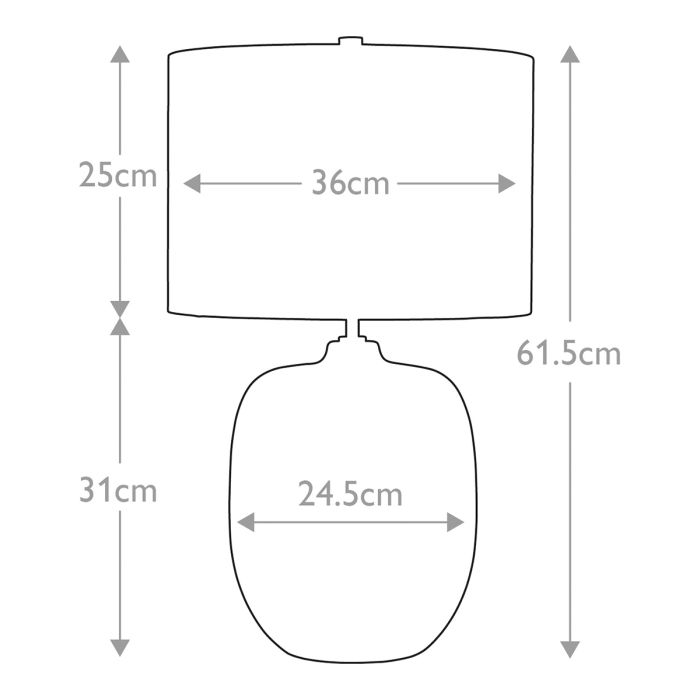Chalk Farm Table Lamp - Light Grey / Chalk White with Ivory Shade