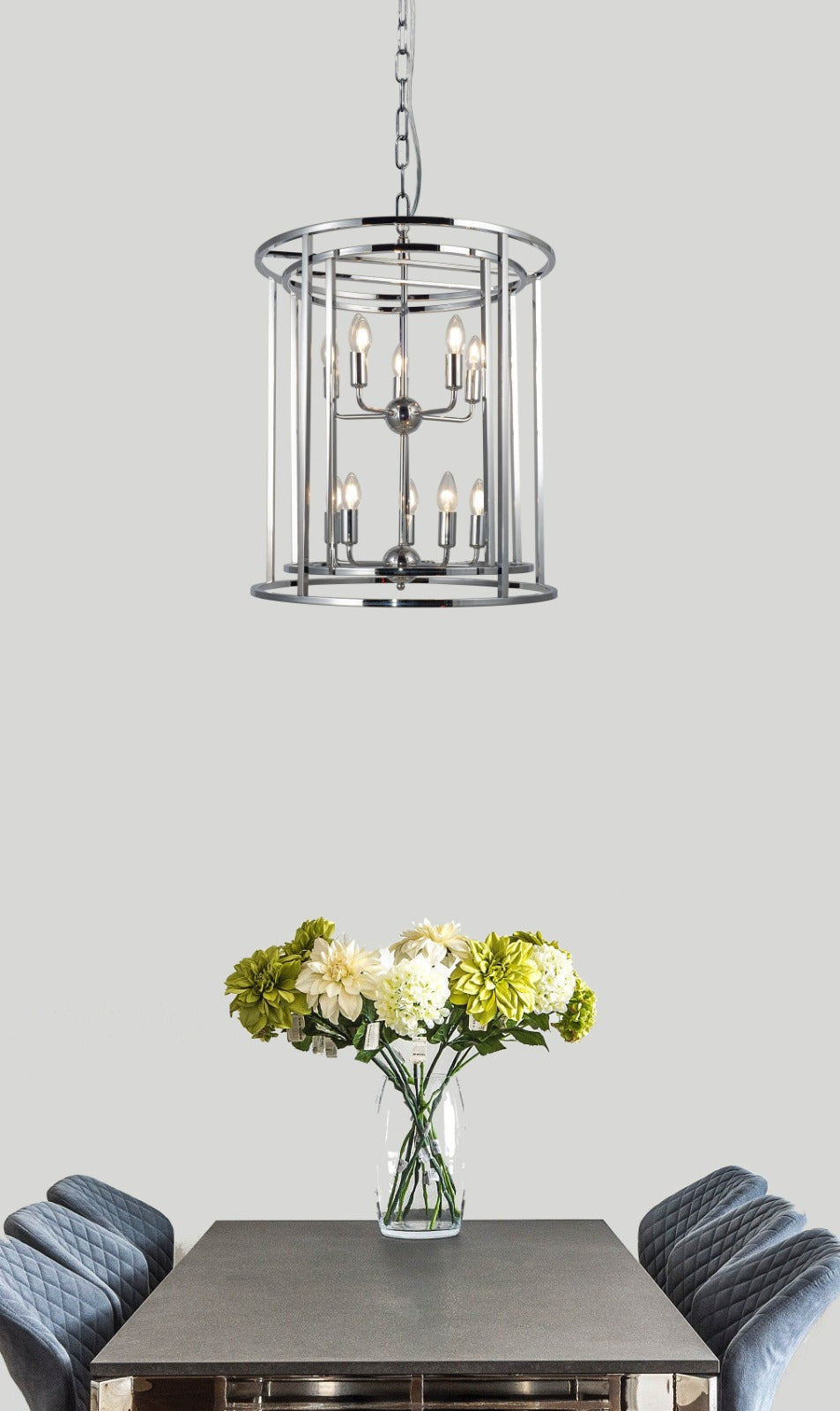 Chester 10 Light Large Pendant Polished Chrome