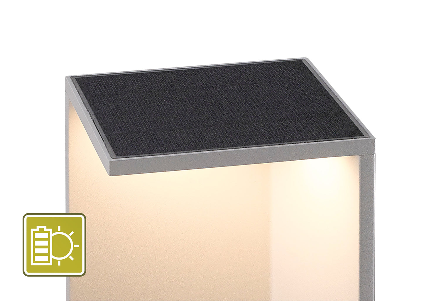 Chevalier Bollard Solar/Sensor, 2.2W LED, 3000K, 188lm, IP54, Graphite, 3yrs Warranty by Mantra
