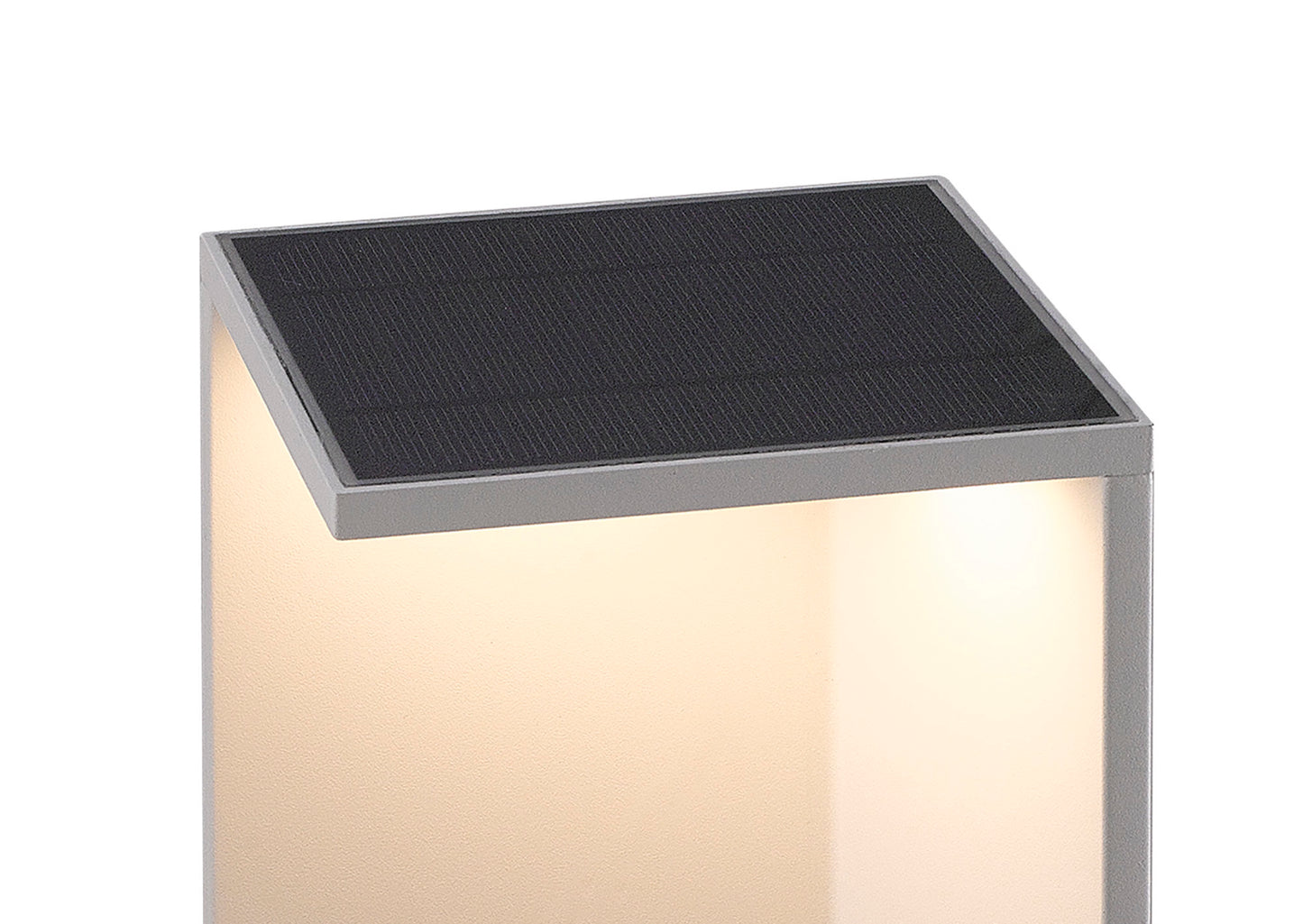 Chevalier Bollard Solar/Sensor, 2.2W LED, 3000K, 188lm, IP54, Graphite, 3yrs Warranty by Mantra