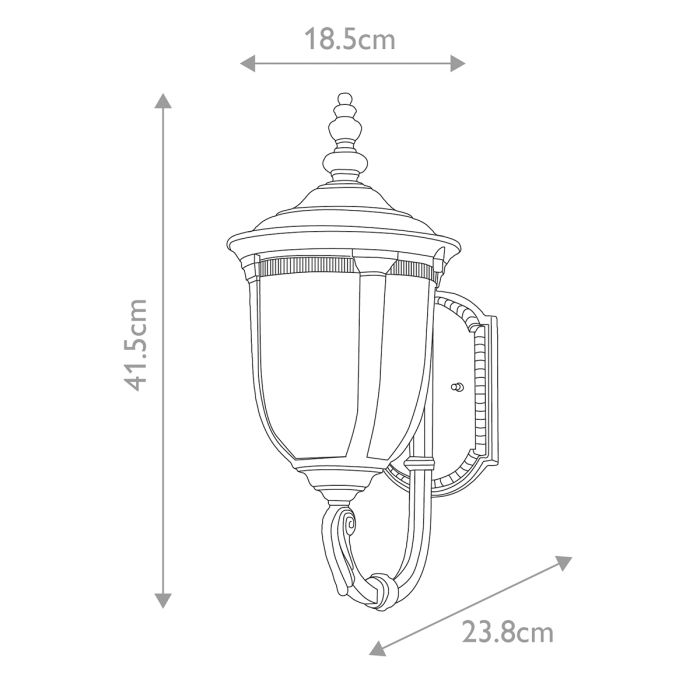 Cleveland 1 Light Small Wall Lantern - Weathered Bronze